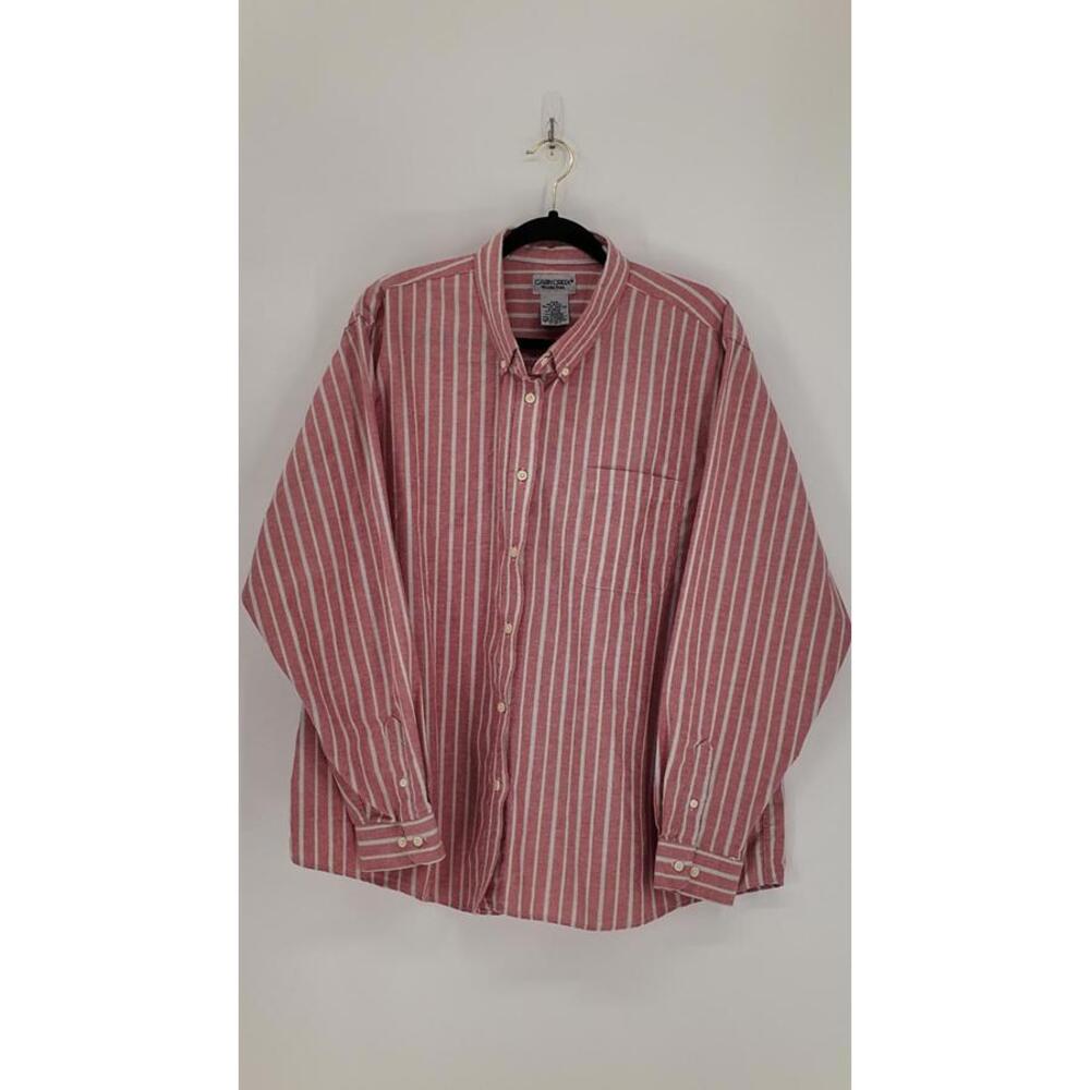 Cabin Creek Shirt 22W Cotton Classic‎ Fit Striped Button-Down